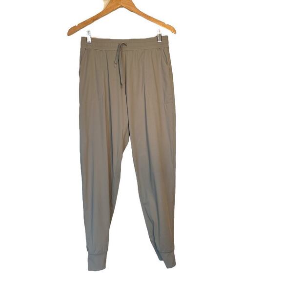 Oalka Women's Jogger High Waisted Yoga Athletic Jogger Pants Size L Light Gray - Picture 1 of 7